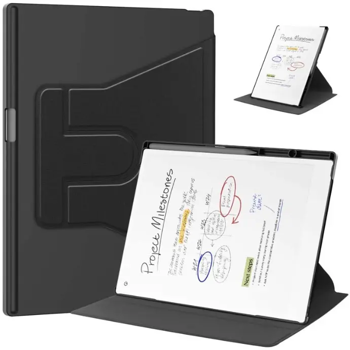 For reMarkable Paper Pro 2024 11.8 inch Book Style Dormant Case (Black) 
